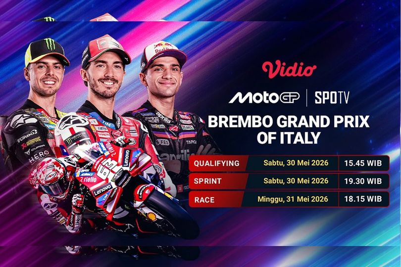 Saksikan Live Streaming MotoGP Brembo Grand Prix of Italy di Vidio Saksikan Live Streaming MotoGP Brembo Grand Prix of Italy di Vidio