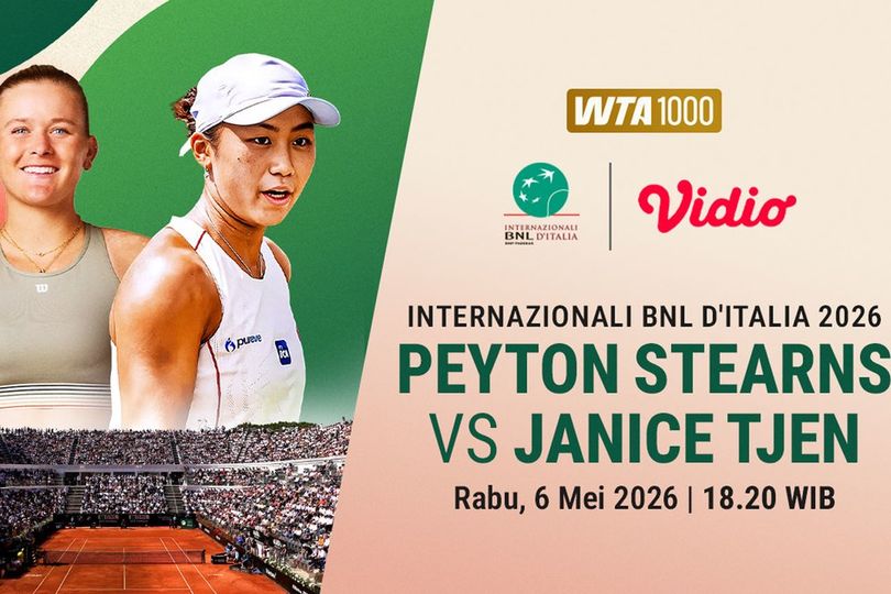 Siaran Langsung WTA Internazionali BNL d'Italia: Janice Tjen vs Peyton Tears di Vidio