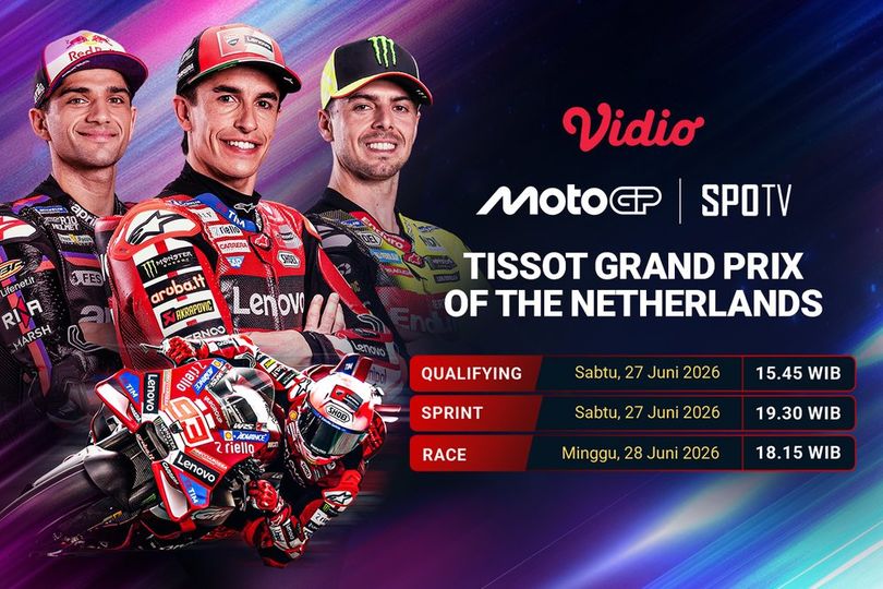MotoGP Grand Prix of Netherlands 2026: Sirkuit Legenda Sudah Menanti Saksikan di Vidio