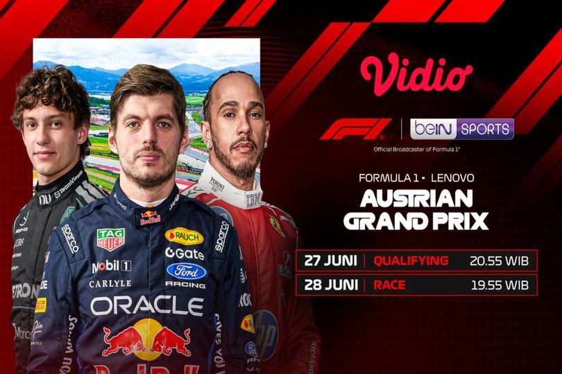 Jadwal Formula 1 Lenovo Austrian Grand Prix 2026 Streaming Hanya di Vidio