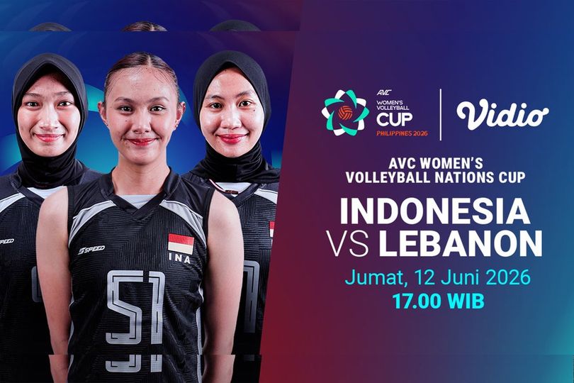 Saksikan AVC Women's Volleyball Cup 2026: Indonesia vs Lebanon di Vidio Saksikan AVC Women's Volleyball Cup 2026: Indonesia vs Lebanon di Vidio