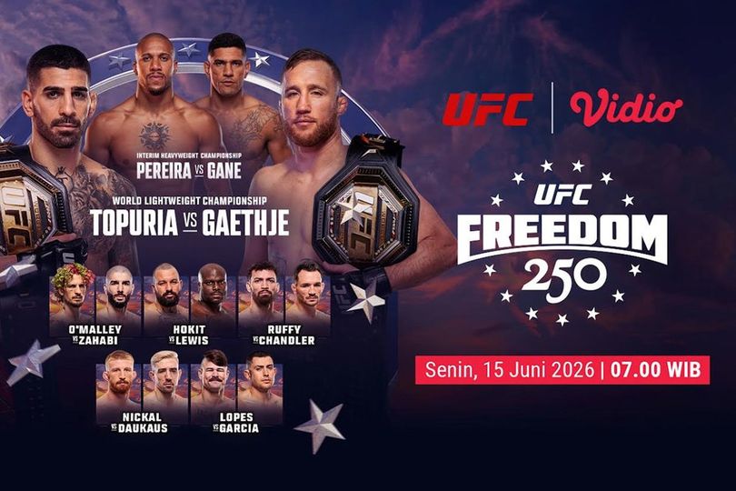 Fight Card UFC Freedom Night 250: Siap Mengguncang Dunia MMA Tayang Hanya di Vidio