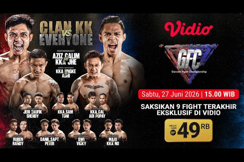 Jadwal Combat Sports: Garuda Fight Championship Series 2 Akhir Pekan Ini di Vidio Jadwal Combat Sports: Garuda Fight Championship Series 2 Akhir Pekan Ini di Vidio