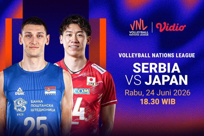 Siaran Langsung Volleyball Nations League (VNL) 2026 - Serbia vs Jepang di Vidio Siaran Langsung Volleyball Nations League (VNL) 2026 - Serbia vs Jepang di Vidio