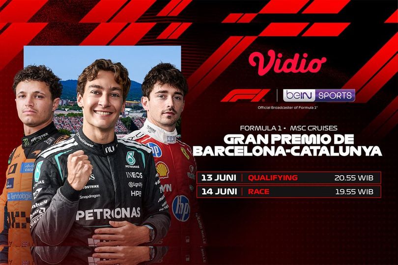 Saksikan Formula 1 MSC Cruises Gran Premio De Barcelona-Catalunya 2026 di Vidio Saksikan Formula 1 MSC Cruises Gran Premio De Barcelona-Catalunya 2026 di Vidio