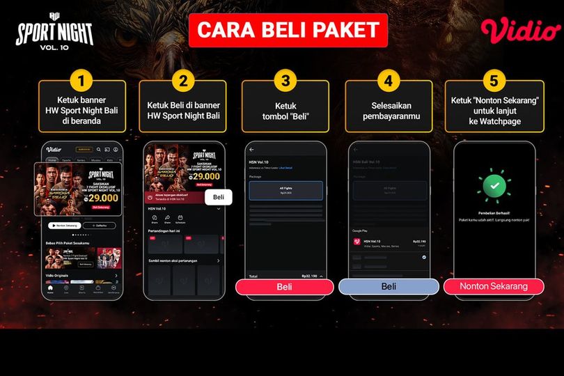 Cara Nonton Streaming HW Sport Night Vol 10: Duel Petarung Indonesia vs Timor Leste di Vidio Cara Nonton Streaming HW Sport Night Vol 10: Duel Petarung Indonesia vs Timor Leste di Vidio