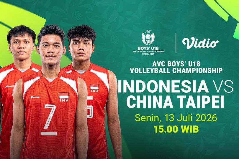 Indonesia vs China Taipei - AVC Boys U18 2026: Adu Strategi Tim Pemburu Kemenangan di Vidio Indonesia vs China Taipei - AVC Boys U18 2026: Adu Strategi Tim Pemburu Kemenangan di Vidio