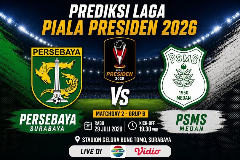 Prediksi Piala Presiden 2026: Persebaya vs PSMS Medan 29 Juli 2026