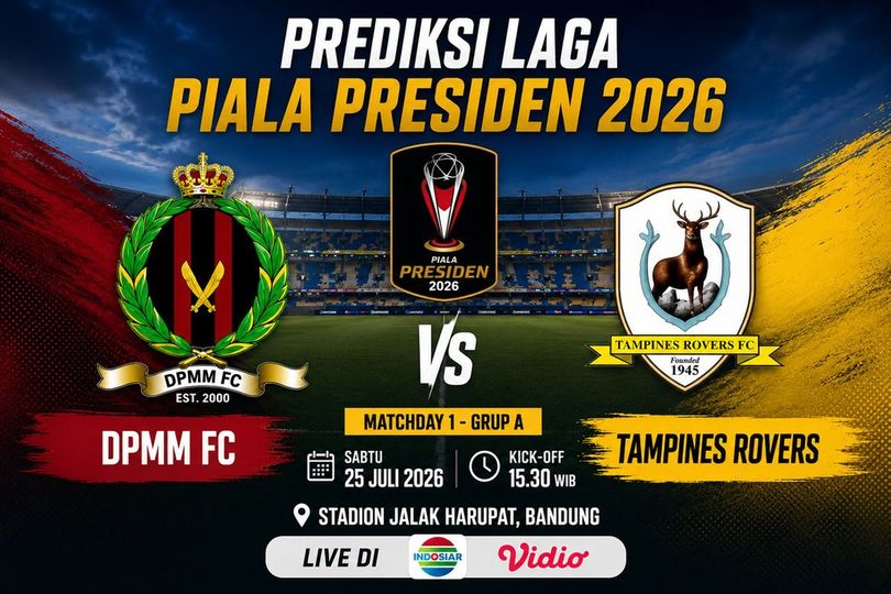 Prediksi Piala Presiden 2026: DPMM FC vs Tampines Rovers 25 Juli 2026 Prediksi Piala Presiden 2026: DPMM FC vs Tampines Rovers 25 Juli 2026