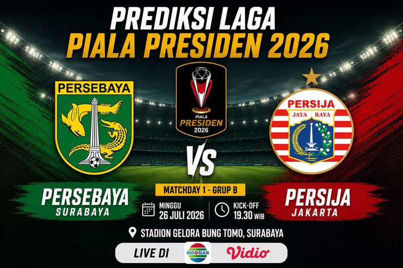 Prediksi Piala Presiden 2026: Persebaya vs Persija 26 Juli 2026 Prediksi Piala Presiden 2026: Persebaya vs Persija 26 Juli 2026