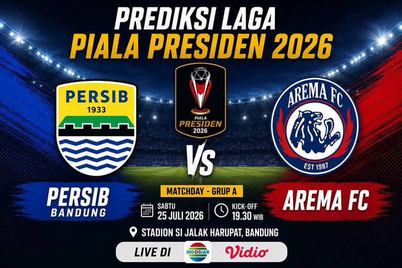 Prediksi Piala Presiden 2026: Persib vs Arema FC 25 Juli 2026