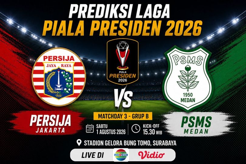 Prediksi Piala Presiden 2026: Persija vs PSMS Medan 1 Agustus 2026 Prediksi Piala Presiden 2026: Persija vs PSMS Medan 1 Agustus 2026