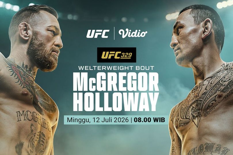 Saksikan UFC 329 McGregor vs Holloway: Dua Bintang UFC yang Kembali Bertemu di Vidio Saksikan UFC 329 McGregor vs Holloway: Dua Bintang UFC yang Kembali Bertemu di Vidio
