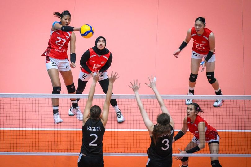 Sempat Unggul 12-9 di Set Penentuan, Timnas Voli Putri Indonesia U-18 Gagal Taklukkan Kazakstan