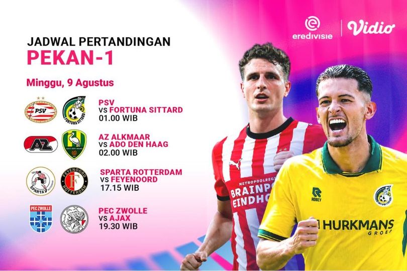 Saksikan Eredivisie 2026/27 Week 1: Misi Sang Juara, Gengsi Rotterdam dan Ambisi Ajax di Vidio