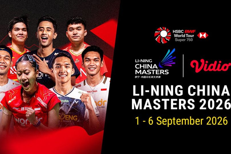 BWF LI-NING China Masters 2026: Perjuangan 7 Wakil Indonesia Memburu Gelar di Vidio BWF LI-NING China Masters 2026: Perjuangan 7 Wakil Indonesia Memburu Gelar di Vidio