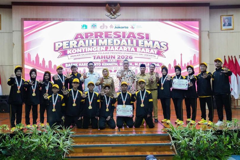 Jakarta Barat Juara Umum Popprov DKI 2026, Atlet Peraih Emas Dapat Bonus dari Bang Kent Jakarta Barat Juara Umum Popprov DKI 2026, Atlet Peraih Emas Dapat Bonus dari Bang Kent