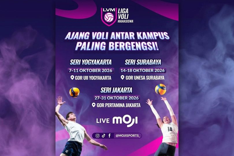 MOJI Resmi Gelar Liga Voli Mahasiswa 2026, 36 Tim Siap Adu Kekuatan di 3 Kota