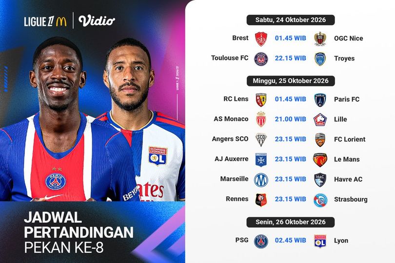 Agenda Nonton Ligue 1 2026/27 Pekan ke-8 Streaming Hanya di Vidio Agenda Nonton Ligue 1 2026/27 Pekan ke-8 Streaming Hanya di Vidio