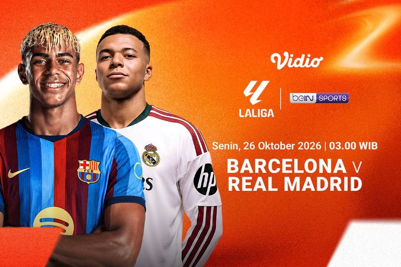 Barcelona vs Real Madrid: El Clasico Panaskan Liga Spanyol 2026/27 Matchweek ke-10 Saksikan di Vidio