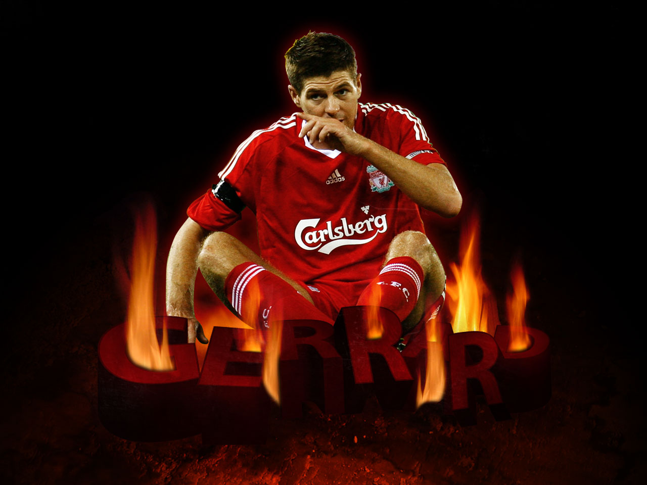 Deskripsi : Wallpaper Gerrard On Fire, size: 1280x960