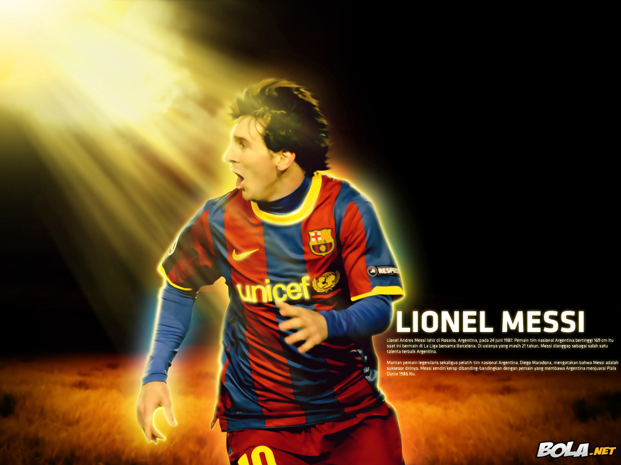 Download Wallpaper Lionel Messi Bola Net