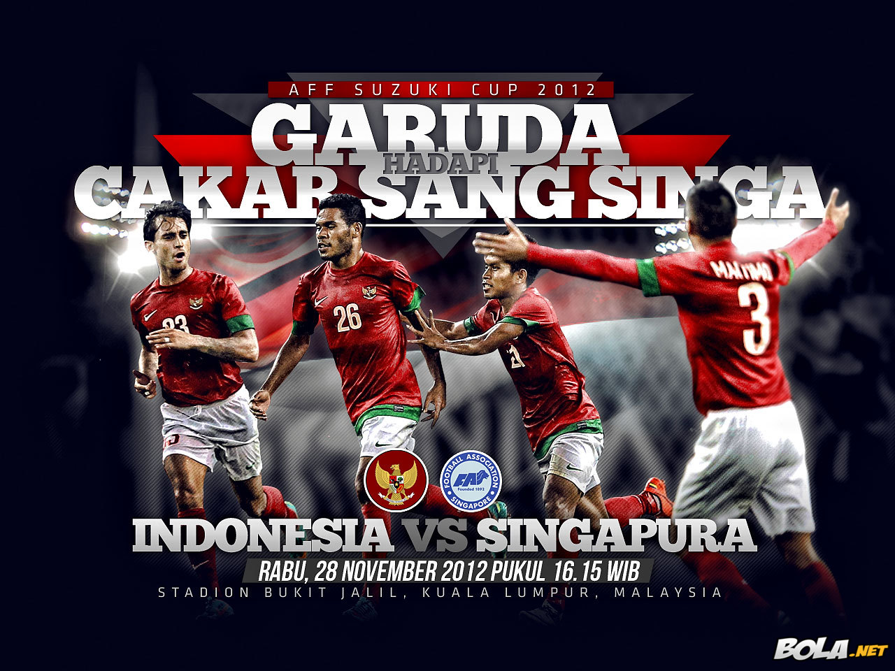 Download Wallpaper - AFF Cup: Indonesia vs Singapura 