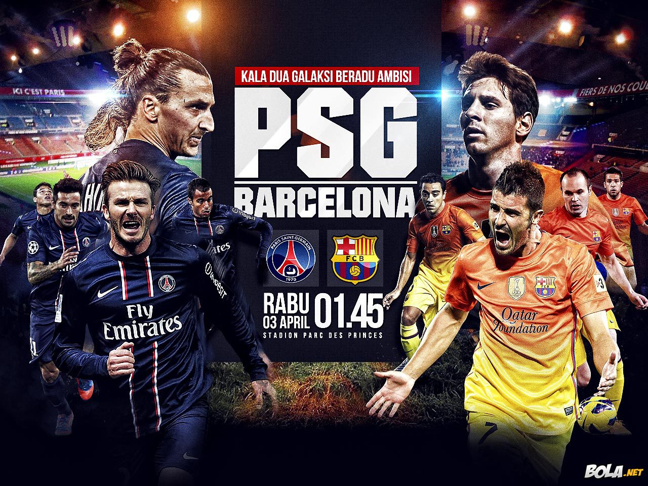 Download Wallpaper PSG Vs Barcelona Bolanet