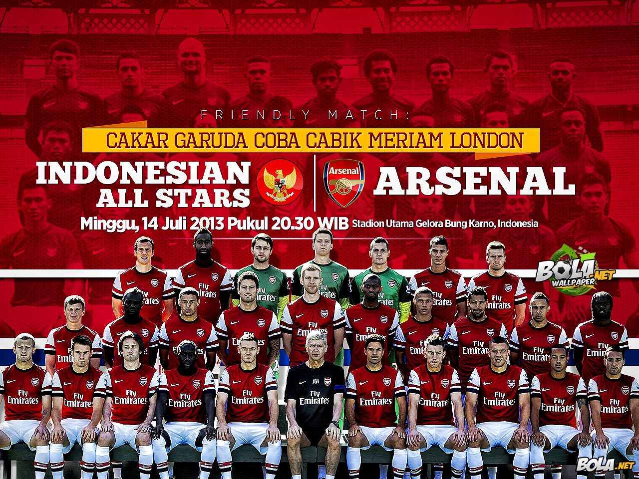 Download Wallpaper Indonesia All Stars Vs Arsenal Bolanet