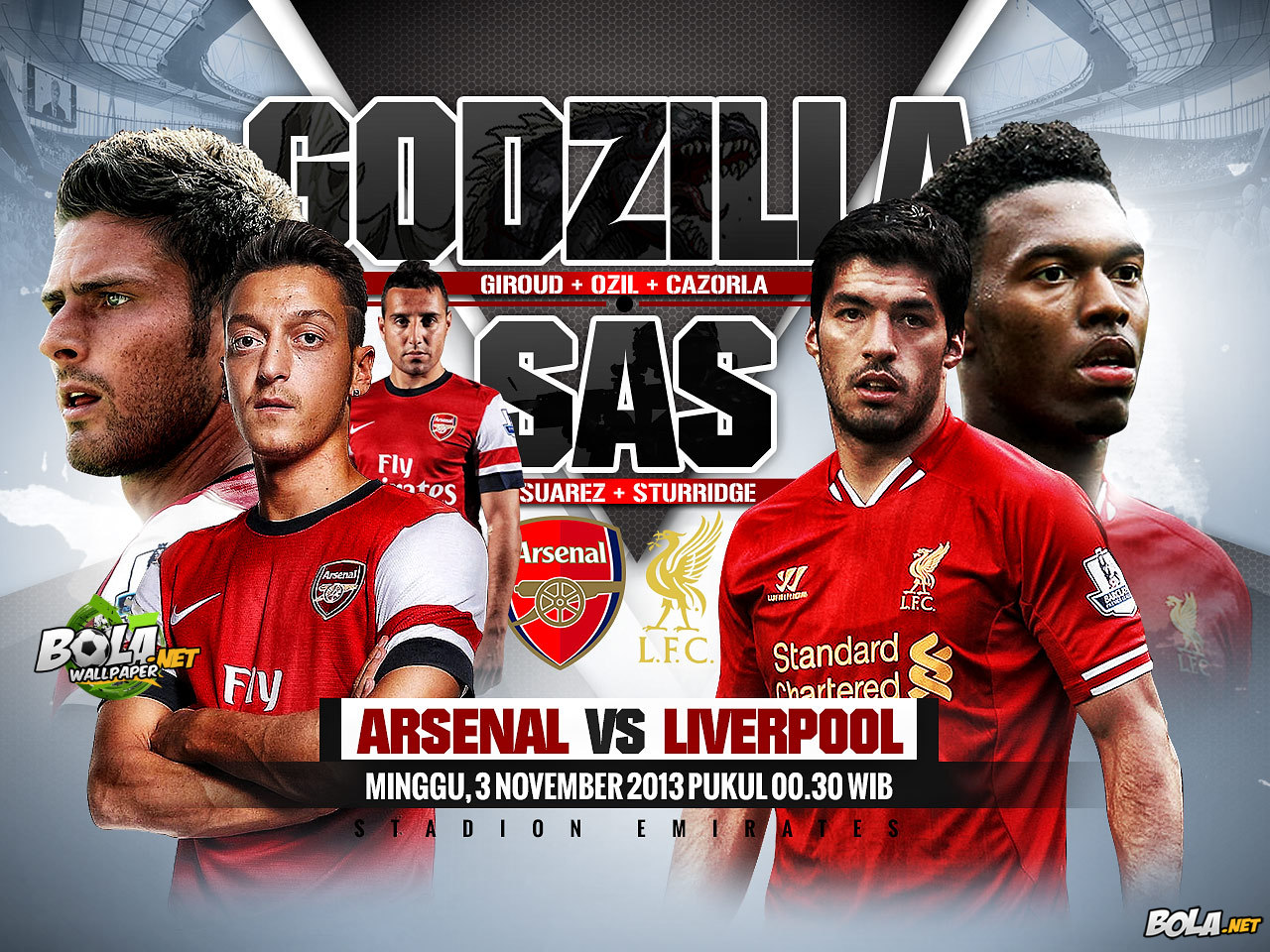 Download Wallpaper Arsenal Vs Liverpool Bolanet