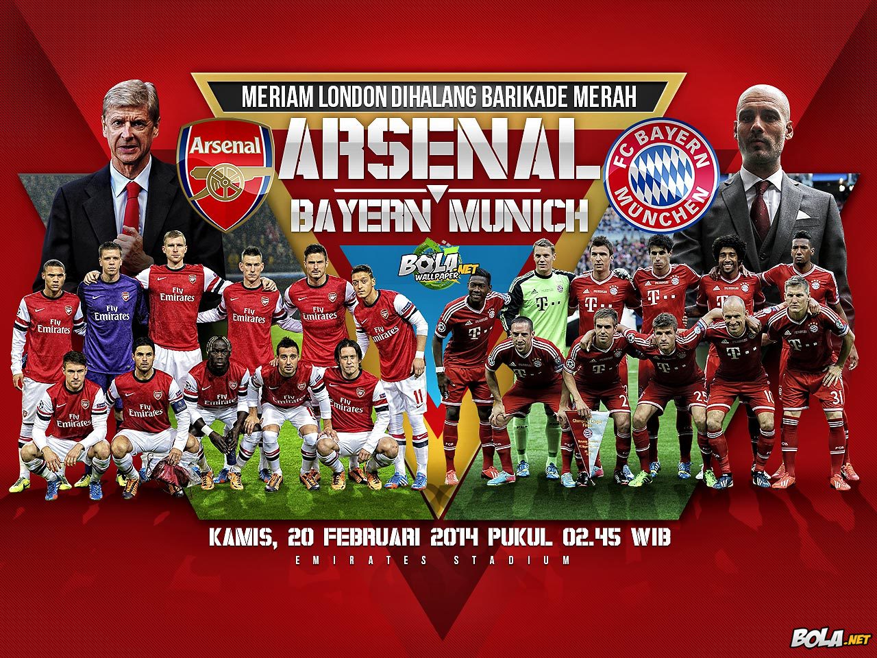 Download Wallpaper - Arsenal Vs Bayern Munich - Bola.net