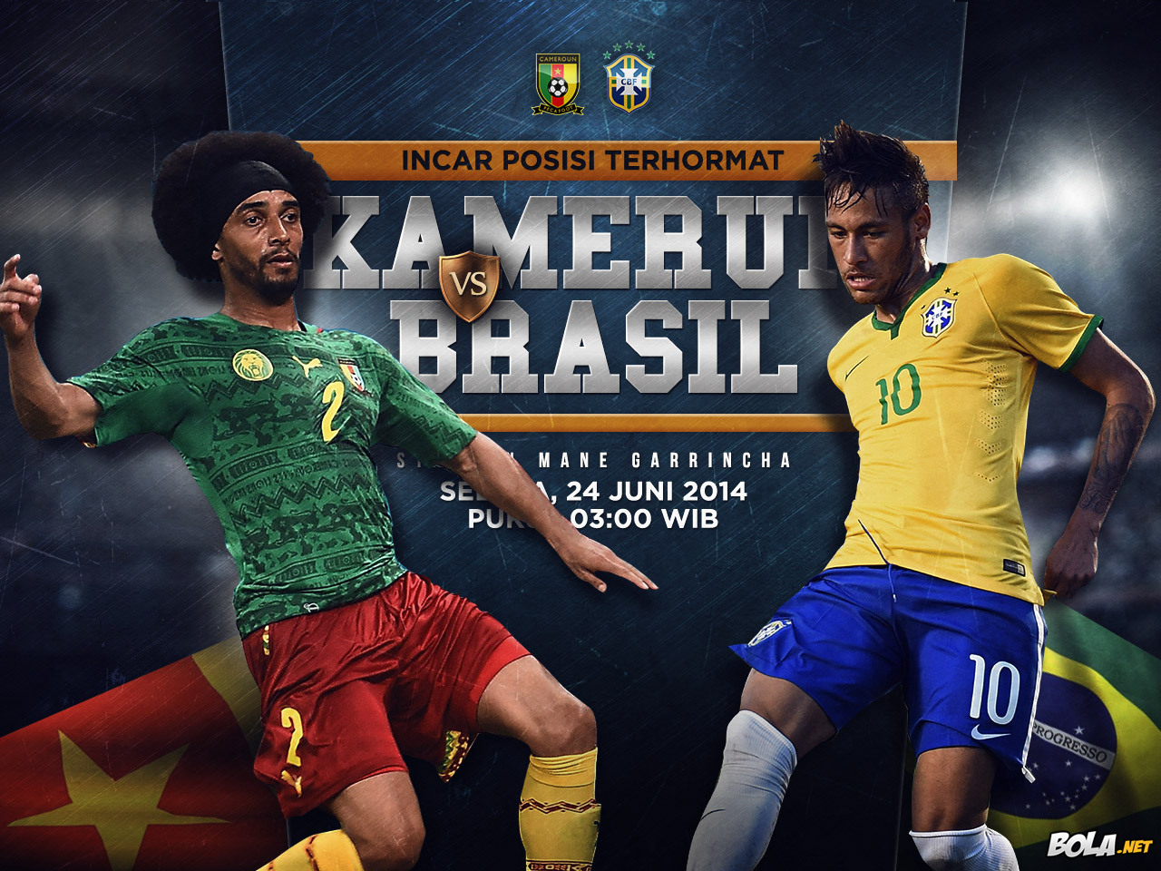 Deskripsi : Wallpaper Kamerun Vs Brasil, size: 1280x960