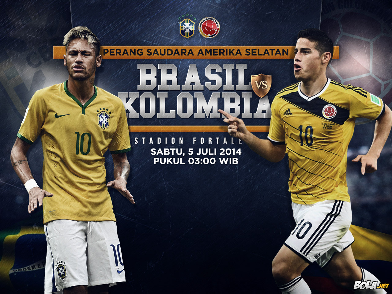 Download Wallpaper Brasil Vs Kolombia Bolanet