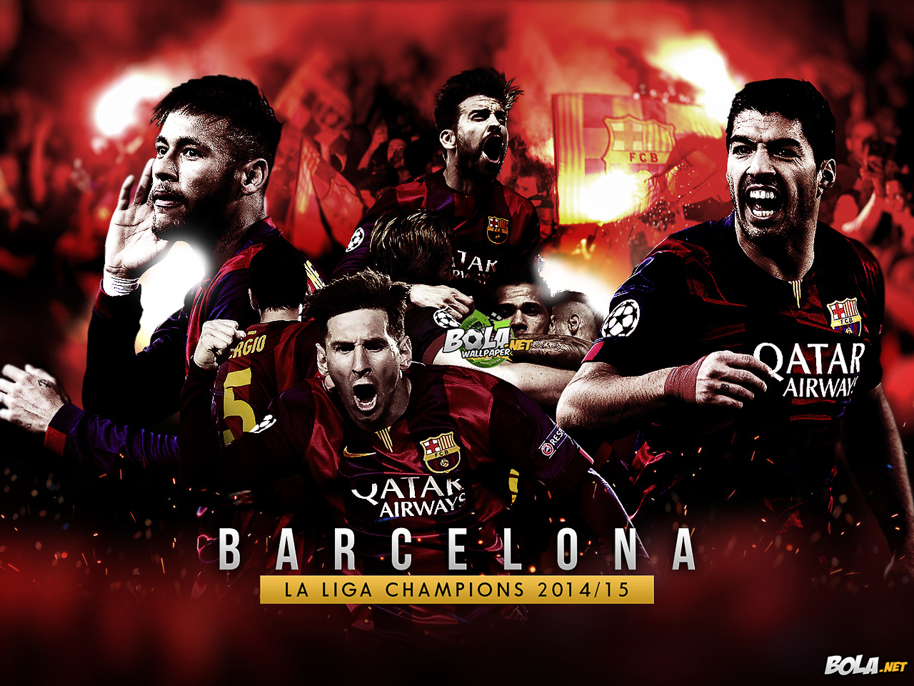 Deskripsi : Wallpaper Barca Juara, size: 1280x960