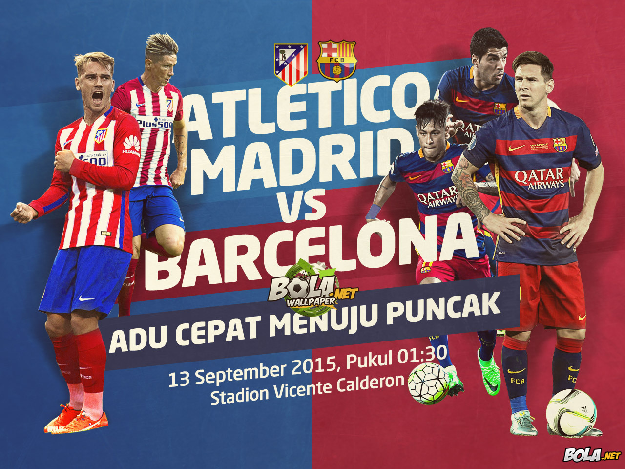 Download Wallpaper Atletico Madrid Vs Barcelona Bolanet