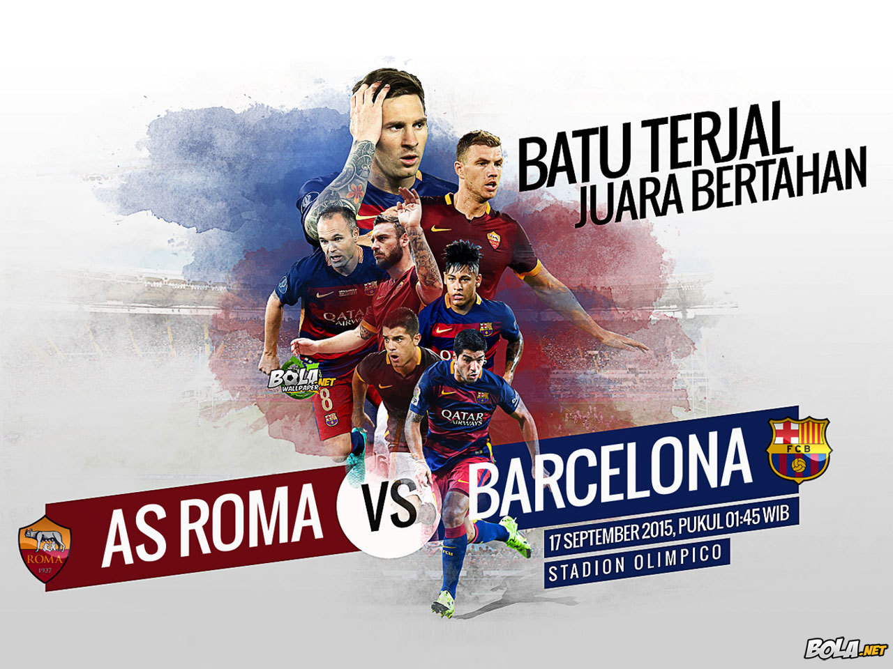 Download Wallpaper AS Roma Vs Barcelona Bolanet