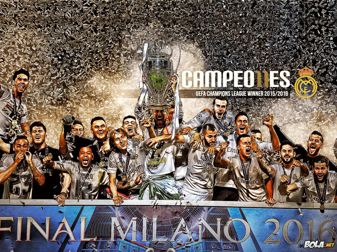 Download Wallpaper Real Madrid Juara Liga Champions Bolanet
