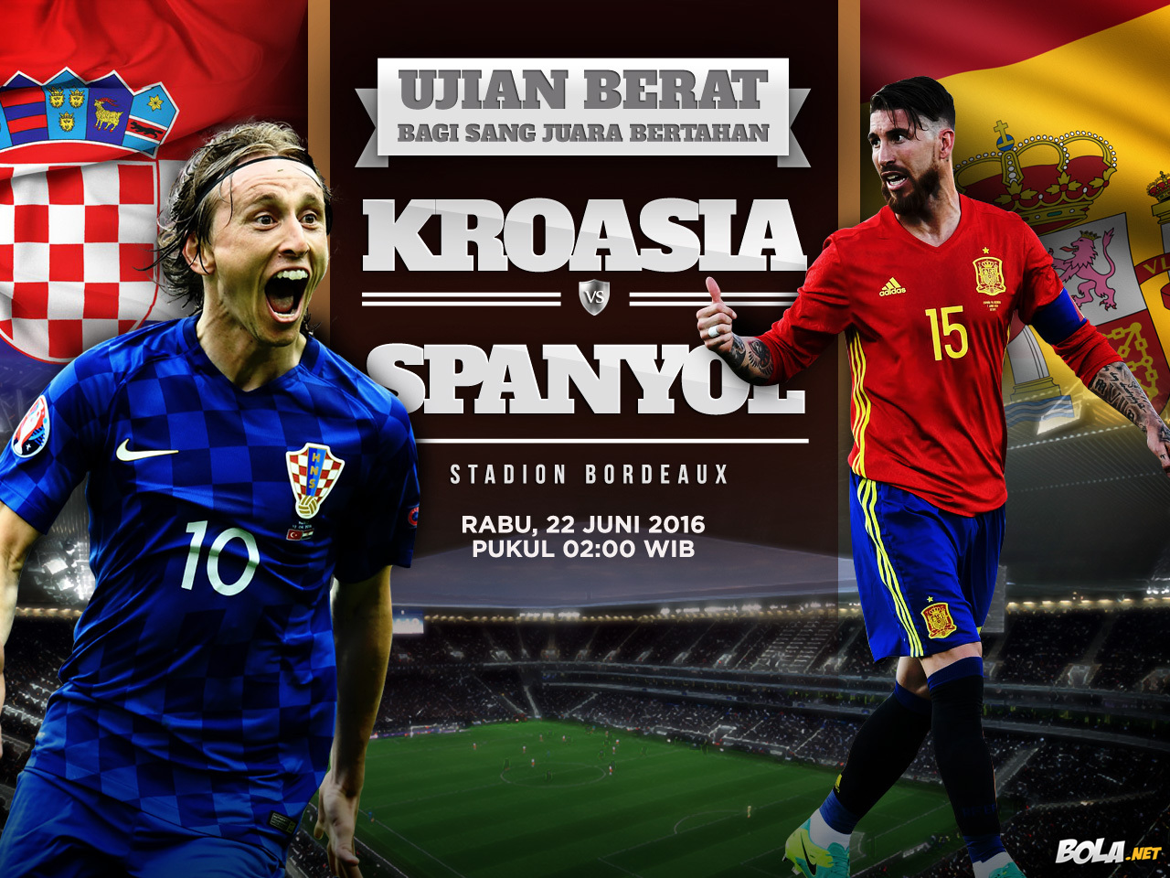 Download Wallpaper Kroasia Vs Spanyol Bolanet