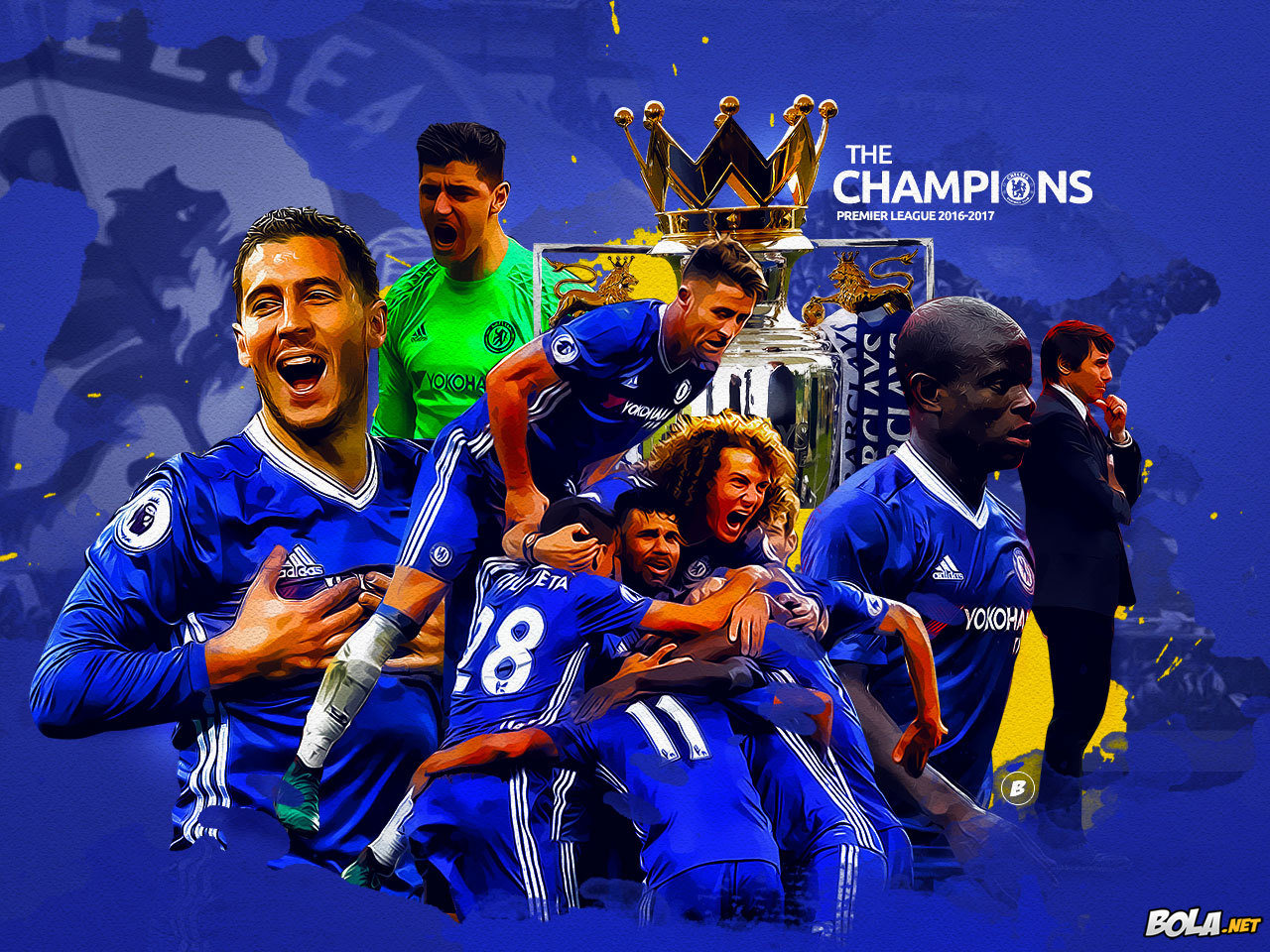 Download Wallpaper Chelsea EPL Champions Bolanet