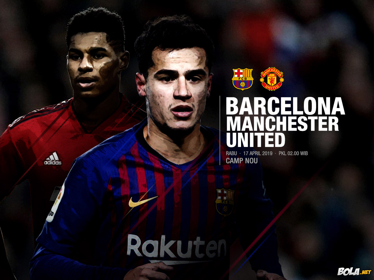 Download Wallpaper Barcelona Vs Manchester United Bolanet
