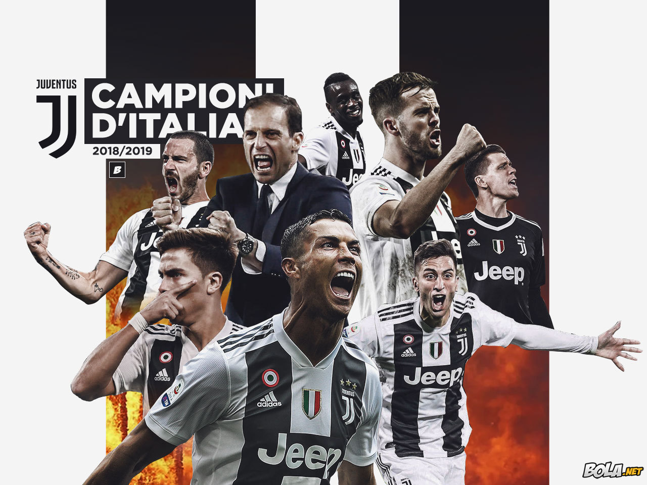 Deskripsi : Wallpaper Juventus, Campioni D Italia 2019, size: 1280x960