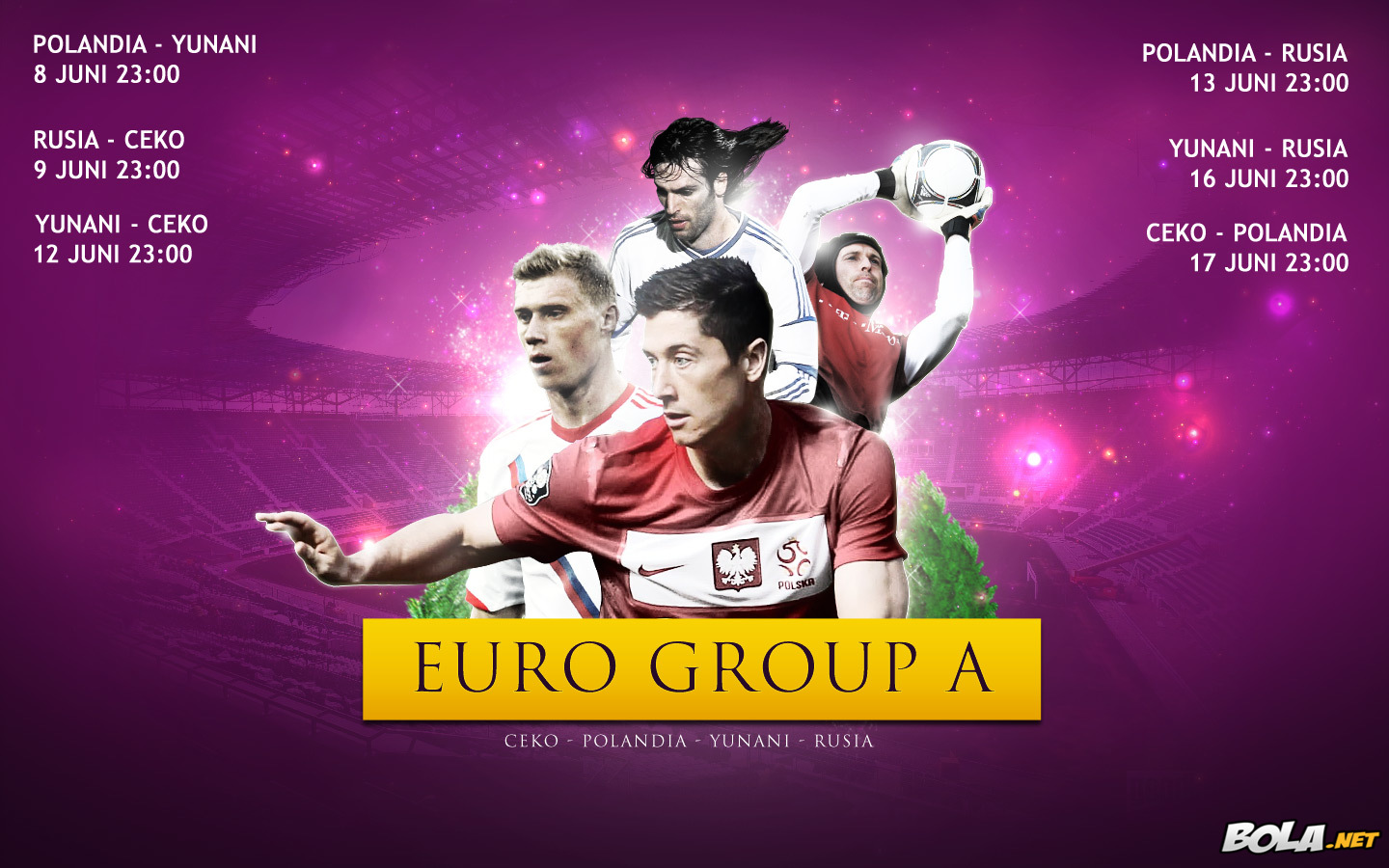 Deskripsi : Wallpaper Jadwal Grup A Euro 2012, size: 1440x900