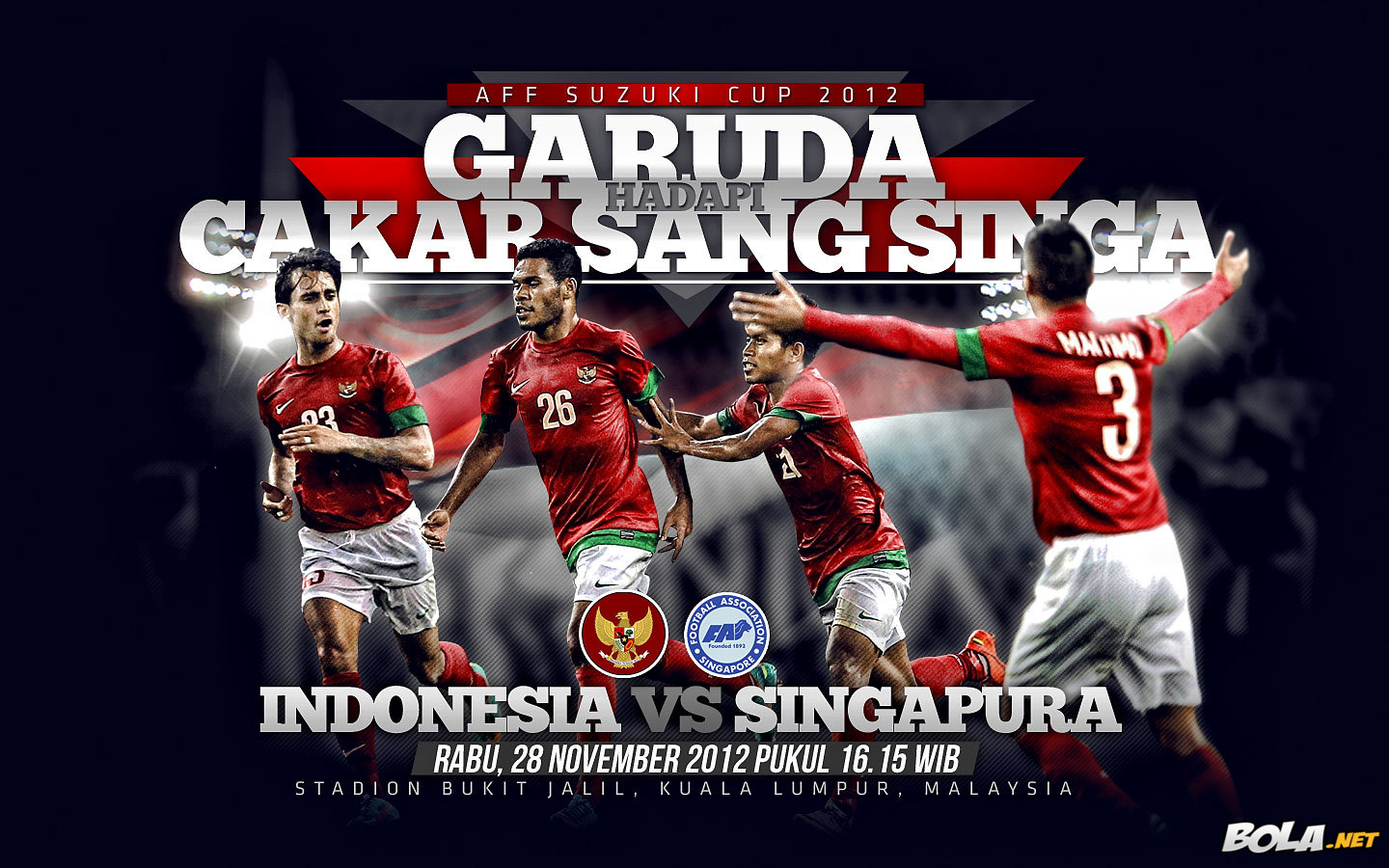 Deskripsi : Wallpaper Aff Cup: Indonesia Vs Singapura, size: 1440x900