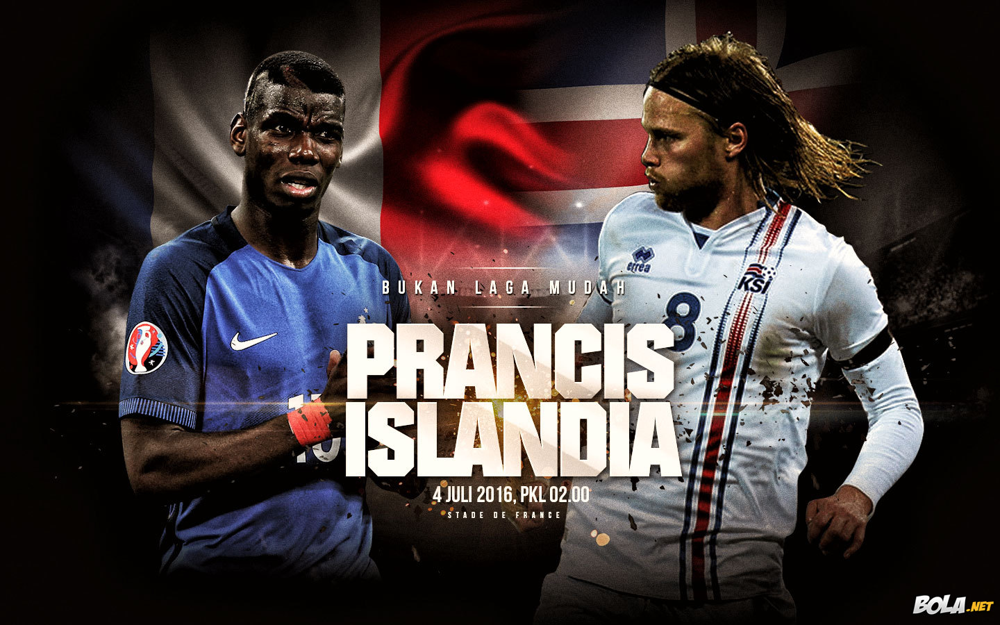 Deskripsi : Wallpaper Prancis Vs Islandia, size: 1440x900