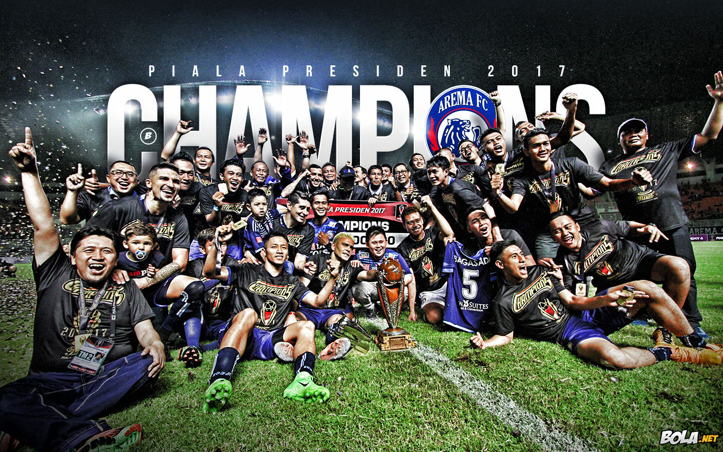 Deskripsi : Wallpaper Arema Fc, Juara Piala Presiden, size: 1440x900