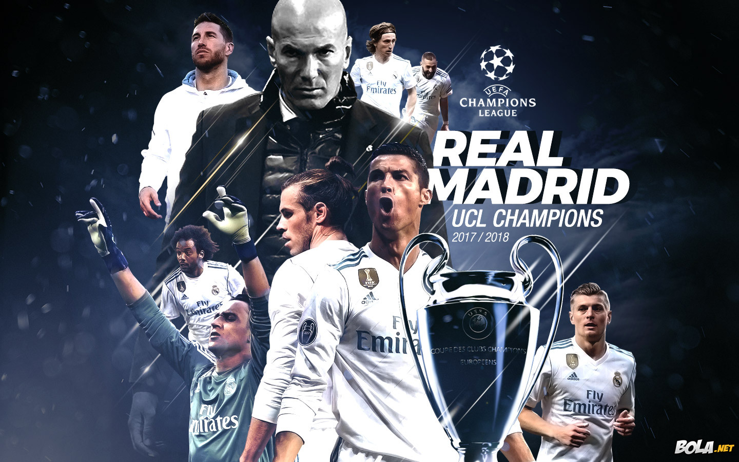Deskripsi : Wallpaper Real Madrid, Ucl Winner 2017/201, size: 1440x900
