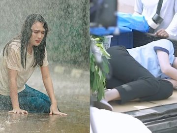 Potret Shandy Aulia Lakukan Adegan Hujan-hujanan dan Tidur di Pick-up, Main Sinetron Lagi Demi Anak