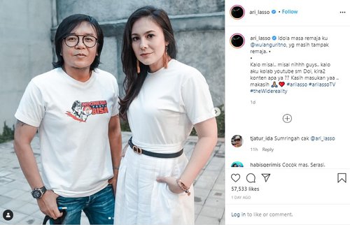 Ari Lasso Ternyata Ngidolain Wulan Guritno Sejak Remaja, Unggah Foto