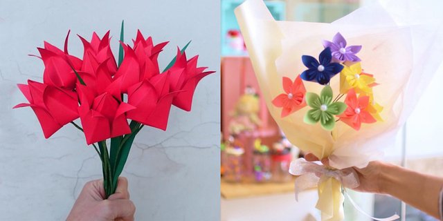 Cara Membuat Bunga Dari Kertas Origami Yang Gampang Buat Dicoba Diadona Id
