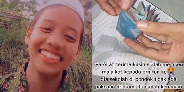 Ekonomi Keluarga Lagi Sulit, Santri Ini Rela Sisihkan Uang Jajannya untuk Sang Ibu